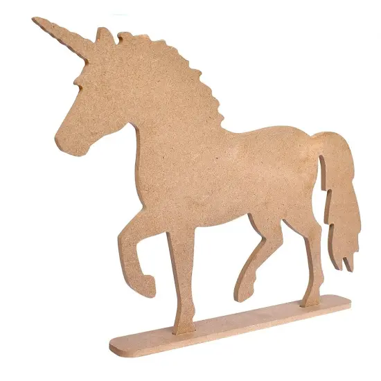 Little Birdie MDF Base Standing Unicorn 12"X9.5"-Standing Unicorn {1}