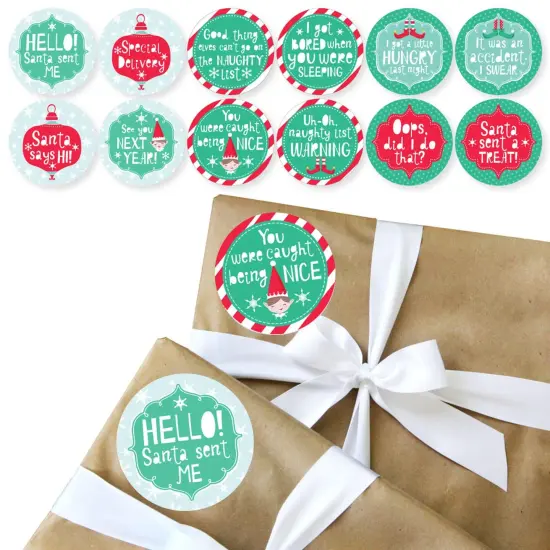 Big Dot of Happiness Elf Squad - Holiday and Christmas Elf Notes - Sticker Set of 12 {1}
