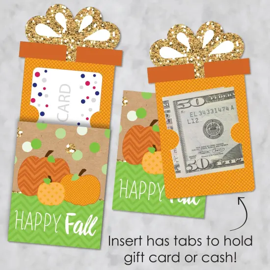 Big Dot of Happiness Pumpkin Patch - Fall, Halloween or Thanksgiving Party Money and Gift Card Sleeves - Nifty Gifty Card Holders - Set of 8 {4}