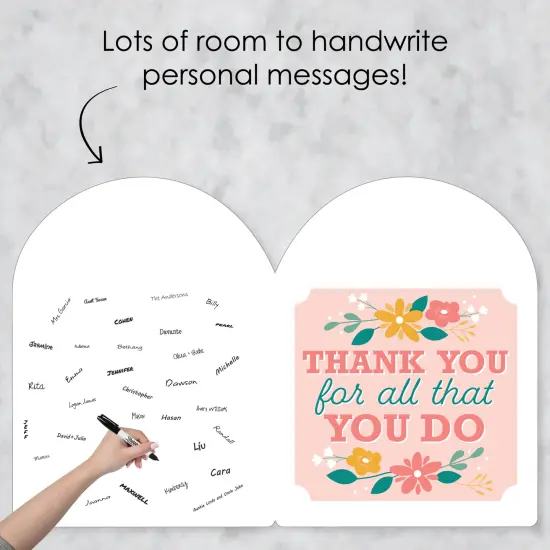 Big Dot of Happiness Female Best Boss Ever - Happy Women Boss's Day Giant Greeting Card - Big Shaped Jumborific Card - 16.5 x 22 inches {4}