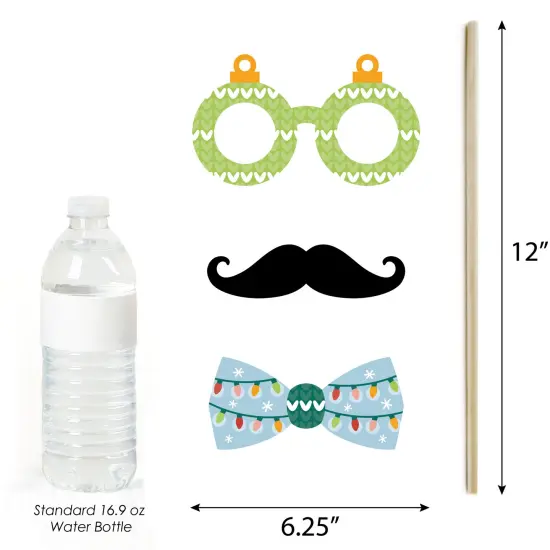 Big Dot of Happiness Colorful Christmas Sweaters - Ugly Sweater Holiday Party Photo Booth Props Kit - 20 Count {6}