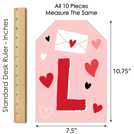 Big Dot of Happiness Happy Valentine's Day - Hanging Vertical Paper Door Banners - Valentine Hearts Party Wall Decoration Kit - Indoor Door Decor {7}