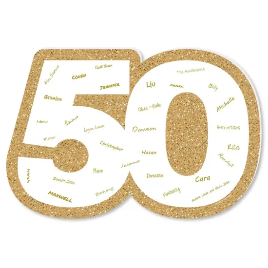 Big Dot of Happiness We Still Do - 50th Wedding Anniversary - Guest Book Sign - Anniversary Party Guestbook Alternative - Signature Mat {1}