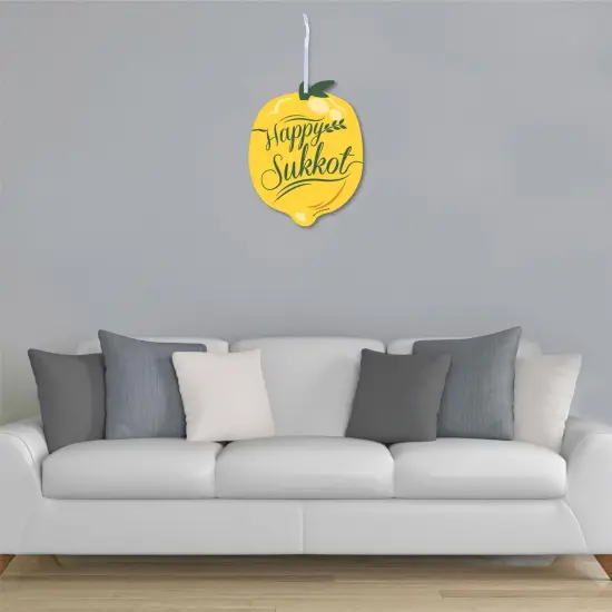Big Dot of Happiness Sukkot - Hanging Porch Sukkah Holiday Outdoor Decorations - Front Door Decor - 1 Piece Sign {4}