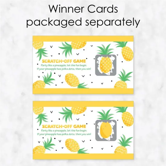 Big Dot of Happiness Tropical Pineapple - Summer Party Game Scratch Off Cards - 22 Count {4}