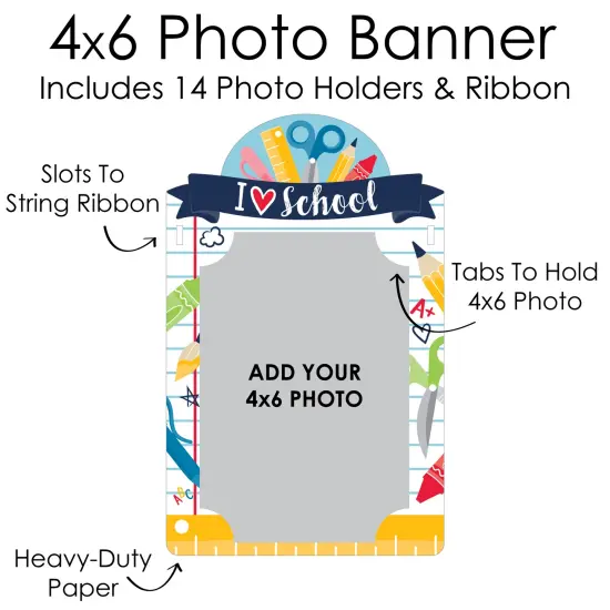 Big Dot of Happiness Back to School - DIY First Day of School Classroom Decorations Decor - Picture Display - Photo Banner {7}