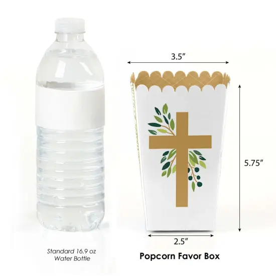 Big Dot of Happiness Elegant Cross - Religious Party Favor Popcorn Treat Boxes - Set of 12 {3}