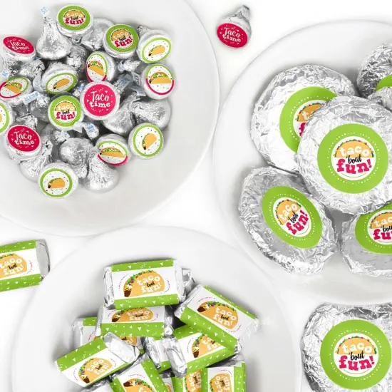 Big Dot of Happiness Taco 'Bout Fun - Fiesta Candy Favor Sticker Kit - 304 Pieces {1}