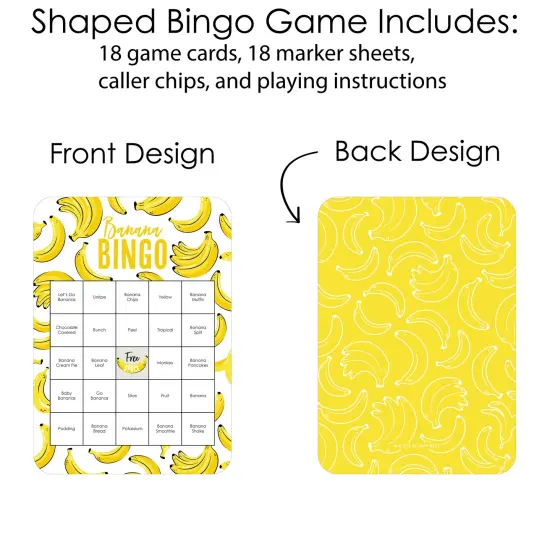 Big Dot of Happiness Let&rsquo;s Go Bananas - Bingo Cards and Markers - Tropical Party Bingo Game - Set of 18 {4}