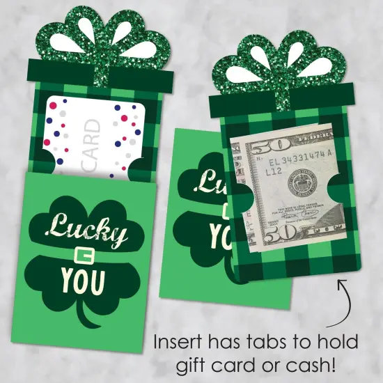 Big Dot of Happiness St. Patrick's Day - Saint Paddy's Day Party Money and Gift Card Sleeves - Nifty Gifty Card Holders - Set of 8 {4}