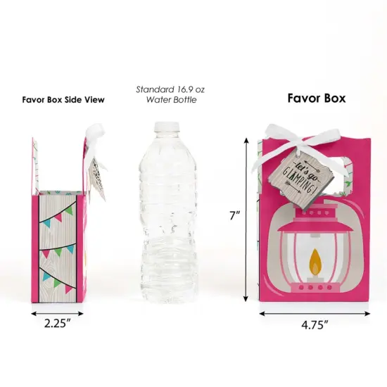 Big Dot of Happiness Let's Go Glamping - Camp Glamp Party or Birthday Party Favor Boxes - Set of 12 {3}