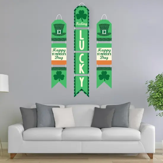 Big Dot of Happiness St. Patrick's Day - Hanging Vertical Paper Door Banners - Saint Paddy's Day Party Wall Decoration Kit - Indoor Door Decor {3}