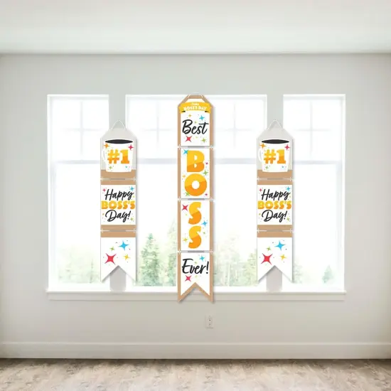 Big Dot of Happiness Happy Boss's Day - Hanging Vertical Paper Door Banners - Best Boss Ever Wall Decoration Kit - Indoor Door Decor {3}