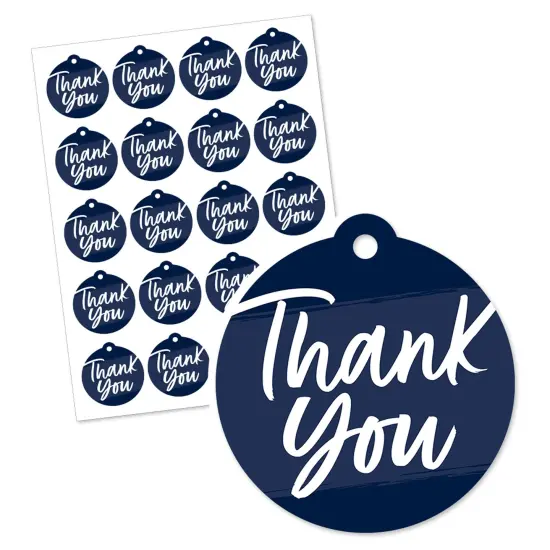 Big Dot of Happiness Navy Blue Elegantly Simple - Guest Party Favor Gift Tags (Set of 20) {3}
