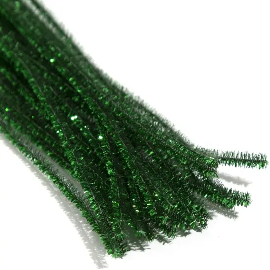 CousinDIY Tinsel Stems 6mmx12" 25/Pkg-Green {4}