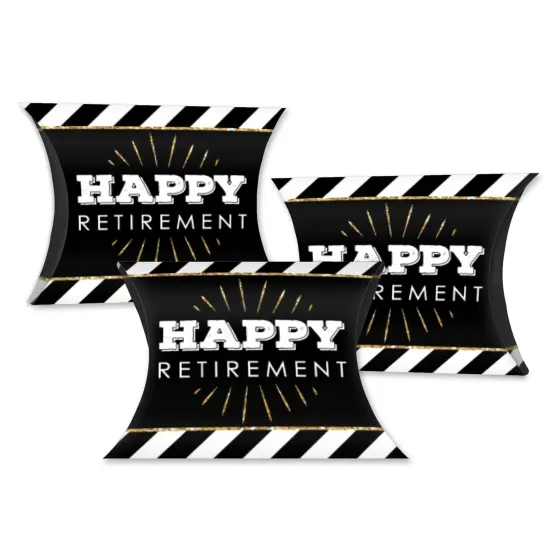 Big Dot of Happiness Happy Retirement - Favor Gift Boxes - Retirement Party Petite Pillow Boxes - Set of 20 {1}