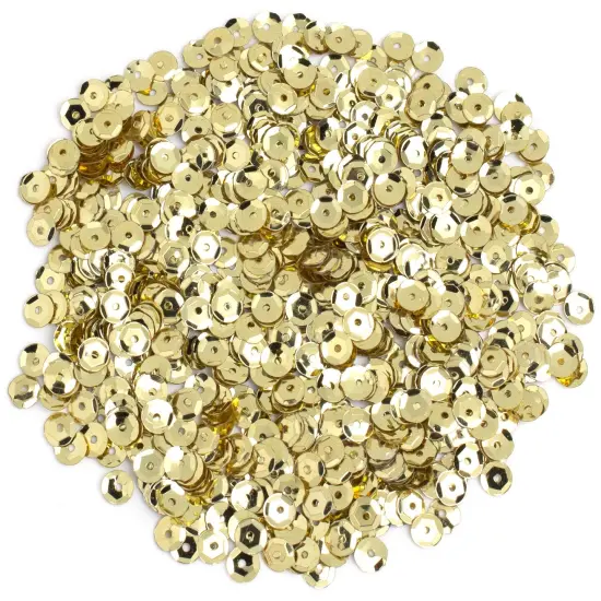 CousinDIY Cupped Sequins-Gold, 5mm 800/Pkg {3}