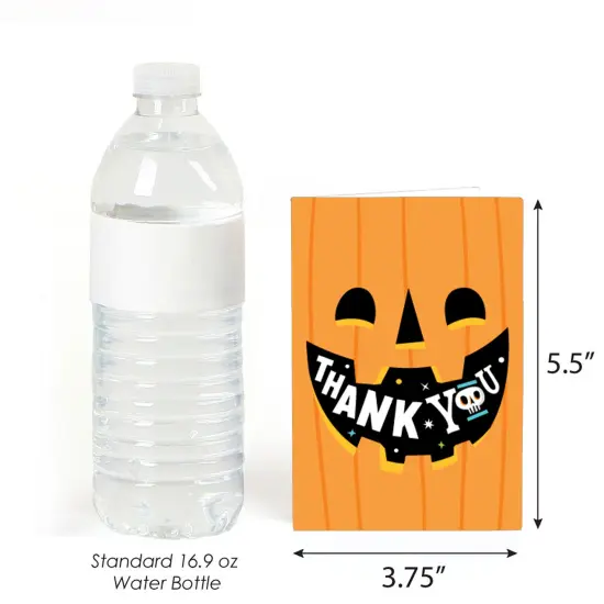 Big Dot of Happiness Jack-O'-Lantern Halloween - Kids Halloween Party Thank You Cards (8 count) {4}