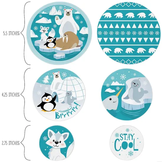 Big Dot of Happiness Arctic Polar Animals - Winter Baby Shower or Birthday Party Giant Circle Confetti - Party Decorations - Large Confetti 27 Count {3}