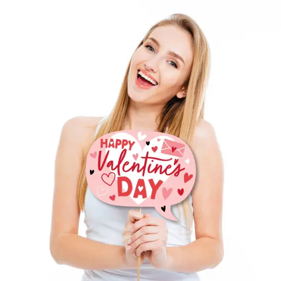 Big Dot of Happiness Happy Valentine's Day - Valentine Hearts Party Photo Booth Props Kit - 20 Count {4}