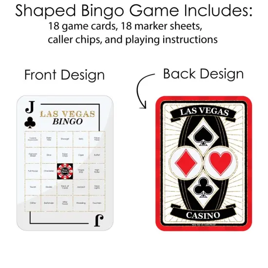 Big Dot of Happiness Las Vegas - Bar Bingo Cards and Markers - Casino Party Bingo Game - Set of 18 {4}