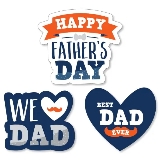 Big Dot of Happiness Happy Father's Day - DIY Shaped We Love Dad Party Cut-Outs - 24 Count {1}