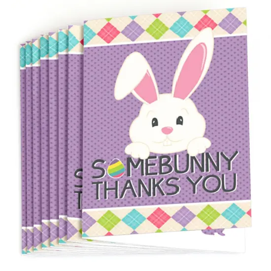 Big Dot of Happiness Hippity Hoppity - Easter Bunny Party Thank You Cards (8 count) {3}
