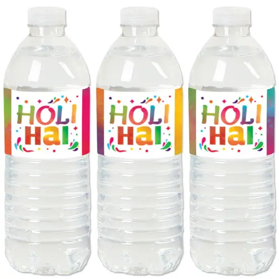 Big Dot of Happiness Holi Hai - Festival of Colors Party Water Bottle Sticker Labels - Set of 20 {1}