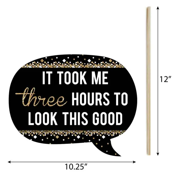 Big Dot of Happiness Funny Prom - Prom Night Party Photo Booth Props Kit - 10 Piece {6}