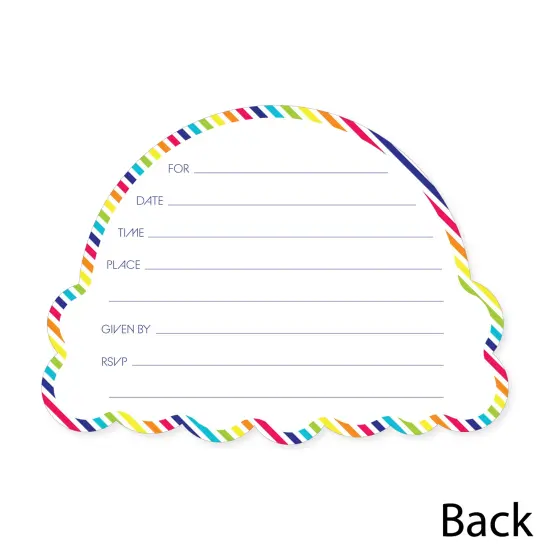 Big Dot of Happiness Love is Love - Pride - Shaped Fill-In Invitations - Rainbow Party Invitation Cards with Envelopes - Set of 12 {6}