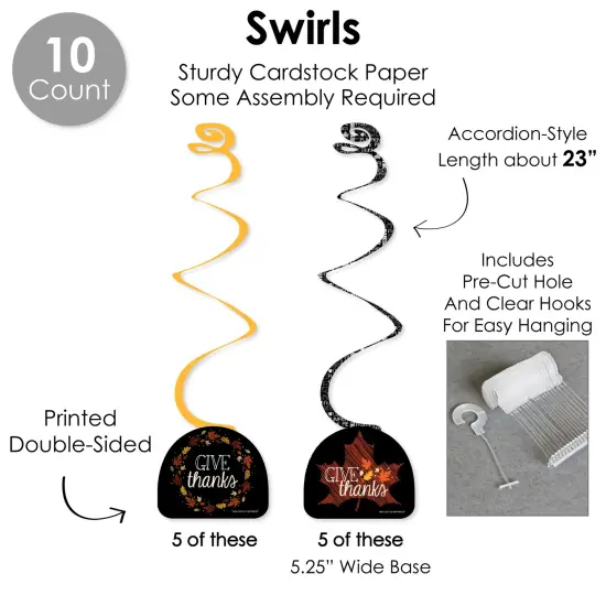 Big Dot of Happiness Give Thanks - Thanksgiving Party Supplies Decoration Kit - Decor Galore Party Pack - 51 Pieces {6}