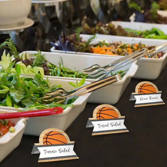 Big Dot of Happiness Nothin&rsquo; But Net - Basketball - Baby Shower or Birthday Party Tent Buffet Card - Table Setting Name Place Cards - Set of 24 {4}