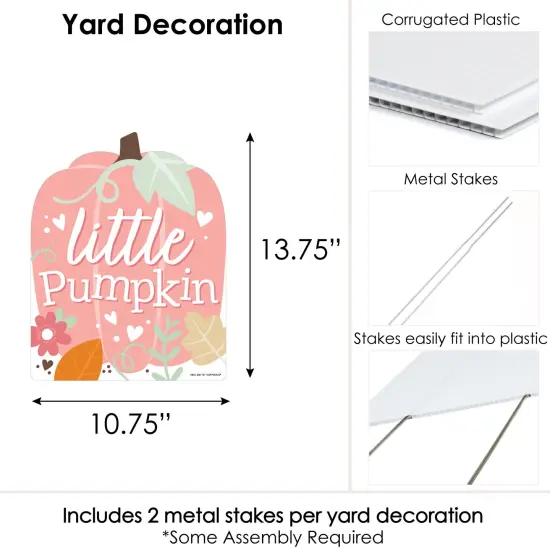 Big Dot of Happiness Girl Little Pumpkin - Outdoor Lawn Sign - Fall Birthday Party or Baby Shower Yard Sign - 1 Piece {7}