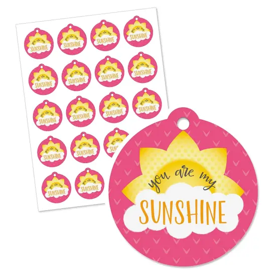 Big Dot of Happiness You Are My Sunshine - Baby Shower or Birthday Party Favor Gift Tags (Set of 20) {3}