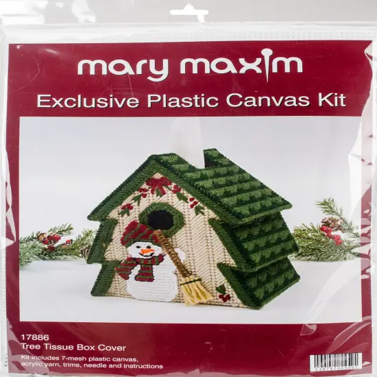 Mary Maxim Plastic Canvas Tissue Box Kit 5"-Tree {1}