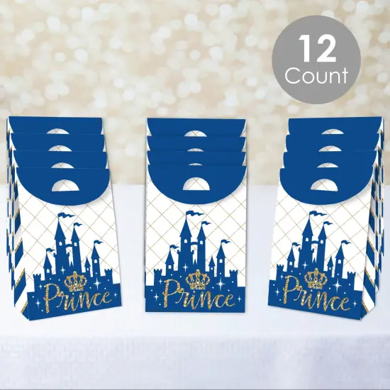 Big Dot of Happiness Royal Prince Charming - Baby Shower or Birthday Gift Favor Bags - Party Goodie Boxes - Set of 12 {3}