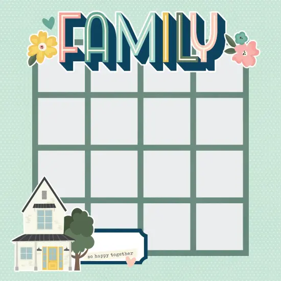 Simple Stories Simple Pages Page Template-(1) 16-2"X2" {3}