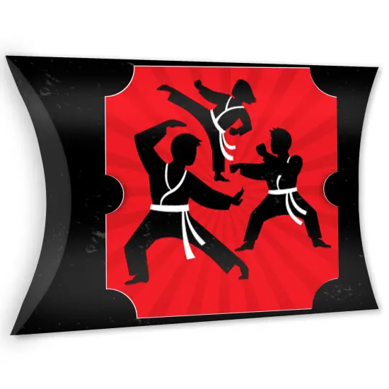 Big Dot of Happiness Karate Master - Favor Gift Boxes - Martial Arts Birthday Party Large Pillow Boxes - Set of 12 {1}