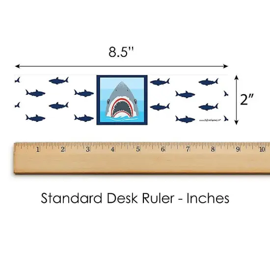 Big Dot of Happiness Shark Zone - Jawsome Party or Birthday Party Water Bottle Sticker Labels - Set of 20 {6}