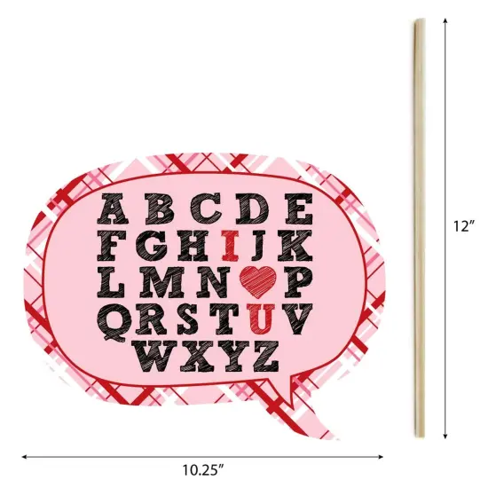 Big Dot of Happiness Funny Valentine's Day - Valentine's Day Photo Booth Props Kit - 10 Piece {4}