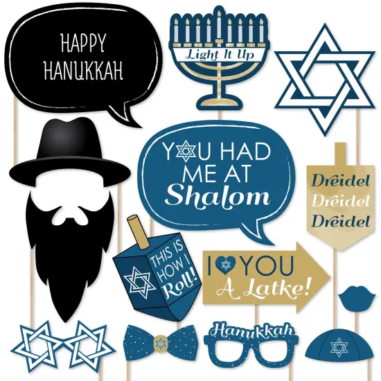 Big Dot of Happiness Happy Hanukkah - Hanukkah & Chanukah Photo Booth Props Kit - 20 Count {1}