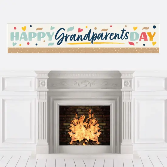 Big Dot of Happiness Happy Grandparents Day - Grandma & Grandpa Party Decorations Party Banner {1}
