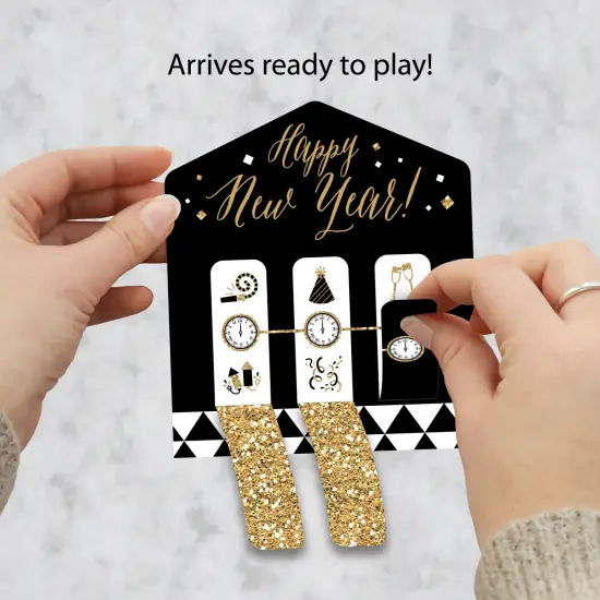 Big Dot of Happiness New Year&rsquo;s Eve - Gold - New Years Eve Party Game Pickle Cards - Pull Tabs 3-in-a-Row - Set of 12 {3}