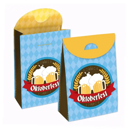 Big Dot of Happiness Oktoberfest - Beer Festival Gift Favor Bags Party Goodie Boxes - Set of 12 {1}