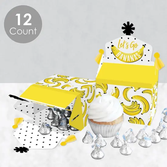Big Dot of Happiness Let's Go Bananas - Treat Box Party Favors - Tropical Party Goodie Gable Boxes - Set of 12 {4}