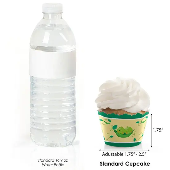 Big Dot of Happiness Double the Fun - Twins Two Peas in a Pod - Baby Shower or First Birthday Party Cupcake Decor - Party Cupcake Wrappers - Set of 12 {4}