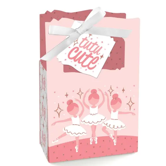 Big Dot of Happiness Tutu Cute Ballerina - Ballet Birthday Party or Baby Shower Favor Boxes - Set of 12 {1}