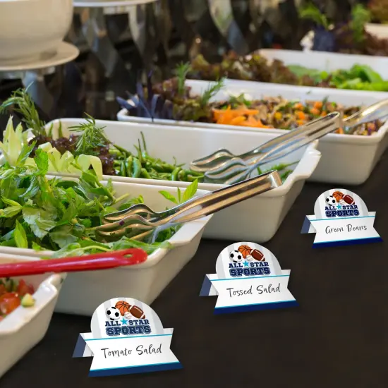 Big Dot of Happiness Go, Fight, Win - Sports - Baby Shower or Birthday Party Tent Buffet Card - Table Setting Name Place Cards - Set of 24 {4}