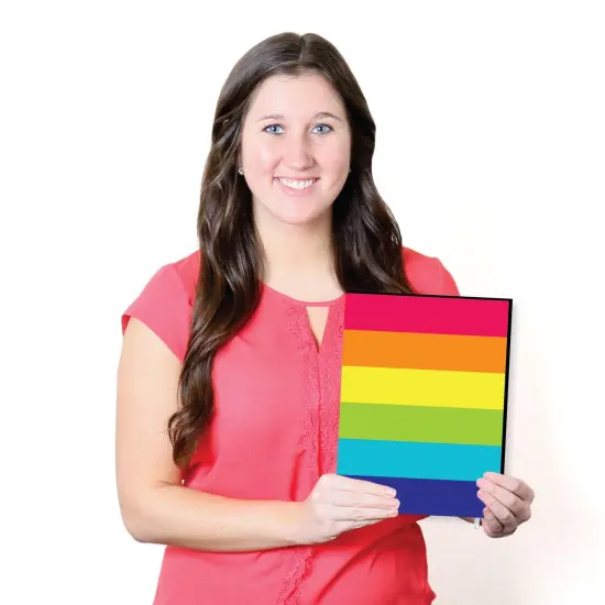 Big Dot of Happiness Love is Love - Pride - Wall Art and Rainbow Room Decor - 7.5 x 10 inches - Set of 3 Prints {7}