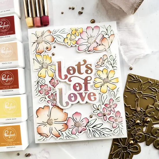 Pinkfresh Studio Hot Foil Plate & Die Set-Lots Of Love {6}